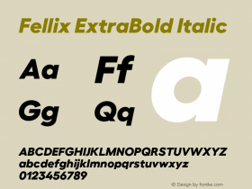 Fellix ExtraBold Italic Version 3.000;Glyphs 3.1.1 (3137)图片样张