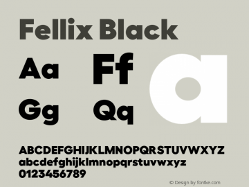 Fellix Black Version 3.000;Glyphs 3.1.1 (3137)图片样张