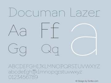 Documan Lazer Version 3.002;Glyphs 3.1.1 (3138)图片样张