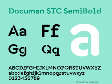 Documan STC SemiBold Version 3.002;Glyphs 3.1.1 (3138)图片样张