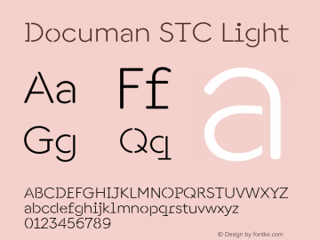 Documan STC Light Version 3.002;Glyphs 3.1.1 (3138)图片样张