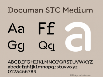 Documan STC Medium Version 3.002;Glyphs 3.1.1 (3138)图片样张