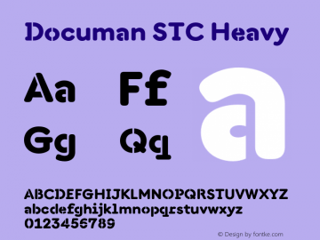 Documan STC Heavy Version 3.002;Glyphs 3.1.1 (3138)图片样张