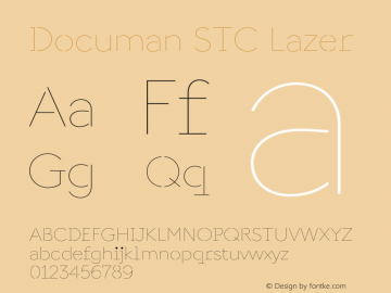 Documan STC Lazer Version 3.002;Glyphs 3.1.1 (3138)图片样张