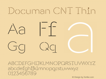 Documan CNT Thin Version 3.002;Glyphs 3.1.1 (3138)图片样张