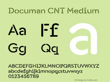 Documan CNT Medium Version 3.002;Glyphs 3.1.1 (3138)图片样张