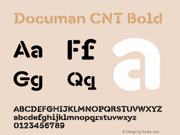 Documan CNT Bold Version 3.002;Glyphs 3.1.1 (3138)图片样张