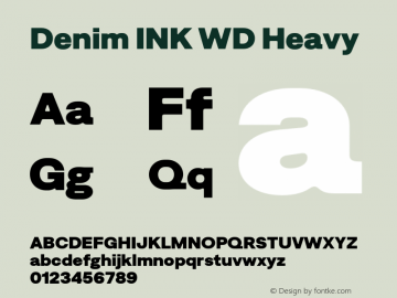 Denim INK WD Heavy Version 4.000;Glyphs 3.2 (3190)图片样张