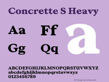 Concrette S Heavy Version 1.000;Glyphs 3.2 (3236)图片样张