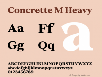 Concrette M Heavy Version 1.000;Glyphs 3.2 (3236)图片样张