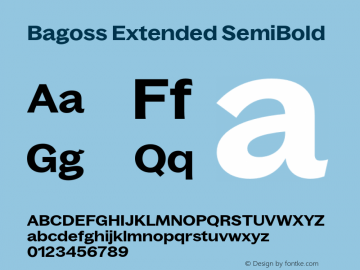 Bagoss Extended SemiBold Version 4.000;Glyphs 3.2 (3245)图片样张