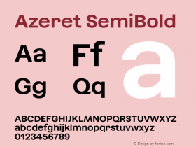 Azeret SemiBold Version 1.000; Glyphs 3.0.3, build 3084图片样张