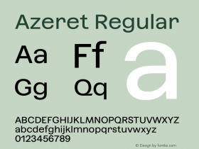 Azeret Regular Version 1.000; Glyphs 3.0.3, build 3084图片样张