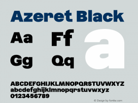 Azeret Black Version 1.000; Glyphs 3.0.3, build 3084图片样张