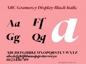 ABC Gramercy Display Black Italic Version 1.000图片样张