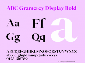 ABC Gramercy Display Bold Version 1.000图片样张