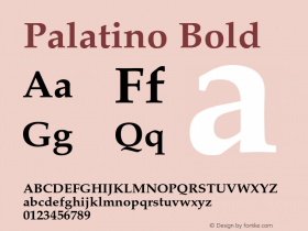 Palatino-Bold Version 001.005图片样张