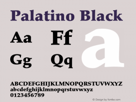 Palatino-Black Version 001.000图片样张