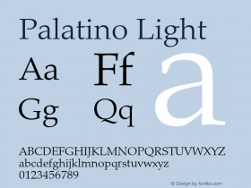 Palatino-Light Version 001.000图片样张