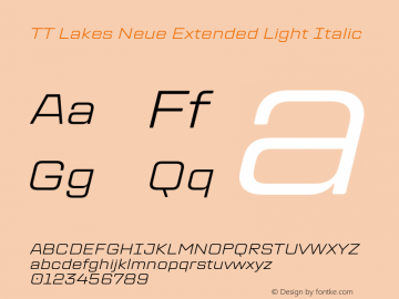 TT Lakes Neue Extended Light Italic Version 2.000.11012023图片样张