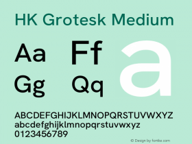 HK Grotesk Medium Version 3.001;FEAKit 1.0图片样张