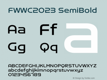 FWWC2023 SemiBold Version 1.005;hotconv 1.0.109;makeotfexe 2.5.65596图片样张