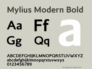 Mylius Modern Bold Version 2.00 - ESQ图片样张