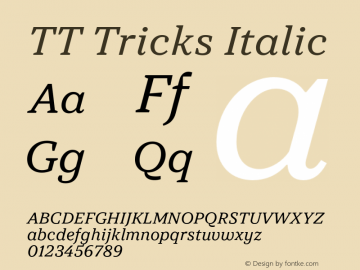 TT Tricks Italic Version 2.000.20052024图片样张