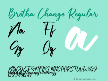 Bretha Change Version 1.007;Fontself Maker 3.5.7图片样张