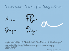 Summer Script Version 1.001;Fontself Maker 3.5.7图片样张