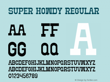 Super Howdy Version 1.001;图片样张