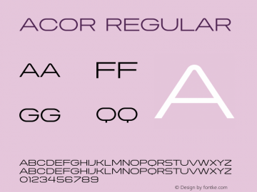 Acor Version 1.001;Fontself Maker 3.5.9图片样张