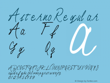 Asterno Regular Version 1.000图片样张