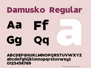 Damusko Regular Version 1.000图片样张