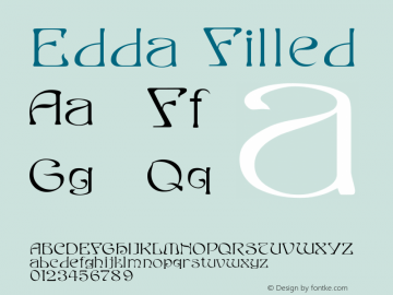 Edda Filled Version 001.000 Font Sample