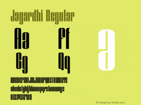 Jayardhi Version 1.001;Fontself Maker 3.5.7图片样张