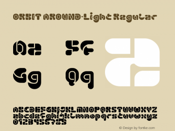 ORBIT AROUND-Light Version 1.00;May 18, 2024;FontCreator 11.5.0.2430 64-bit图片样张