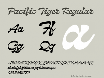 Pacific Tiger Regular Version 1.000图片样张