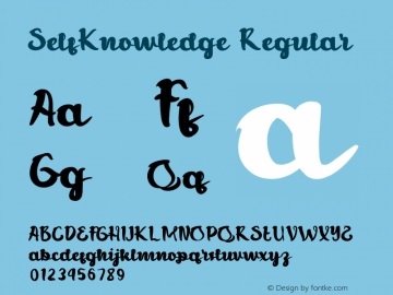 SelfKnowledge Version 1.008;Fontself Maker 3.5.7图片样张