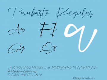 Tambarto Version 1.000;April 22, 2024;FontCreator 15.0.0.2955 64-bit图片样张