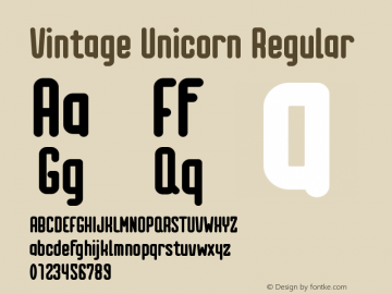 Vintage Unicorn Version 1.001;图片样张