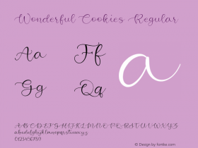Wonderful Cookies Version 1.00;March 26, 2023;FontCreator 11.5.0.2430 64-bit图片样张