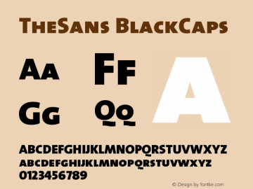 TheSans BlackCaps Version 1.0 Font Sample