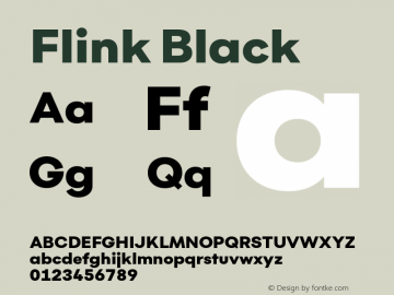 Flink Black Version 1.000;PS 001.000;hotconv 1.0.88;makeotf.lib2.5.64775图片样张