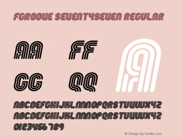 Fgroove SeventySeven Regular 001.000 Font Sample