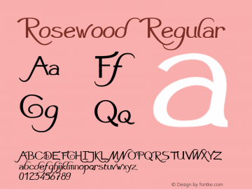 Rosewood Regular Version 1.000 2014 initial release图片样张