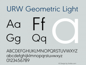 URWGeometric-Light Version 1.00图片样张