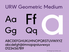 URWGeometric-Medium Version 1.00图片样张