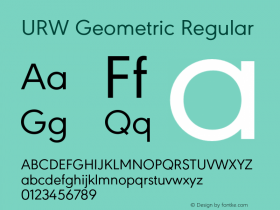 URWGeometric-Regular Version 1.00图片样张