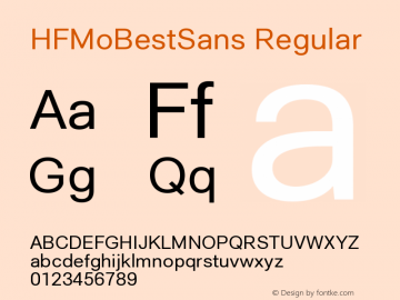 HFMoBestSans Regular Version 1.00图片样张